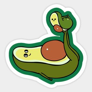 Acroyoga with Baby Avocado Sticker